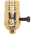 Satco Brite Gilt Finish 3 Way Socket 1/8 Cap Lss
