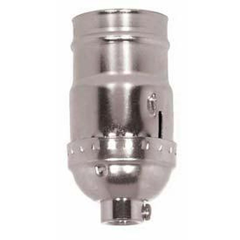 Satco Nickel Finish 3 Way Keyless Socket 1/8 Cap