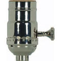 Satco Polished Nickel Finish Stamped Brass On/off Socket 1/8 Cap