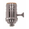 Satco Polished Nickel Cast Brass On/off Turn Knob Socket
