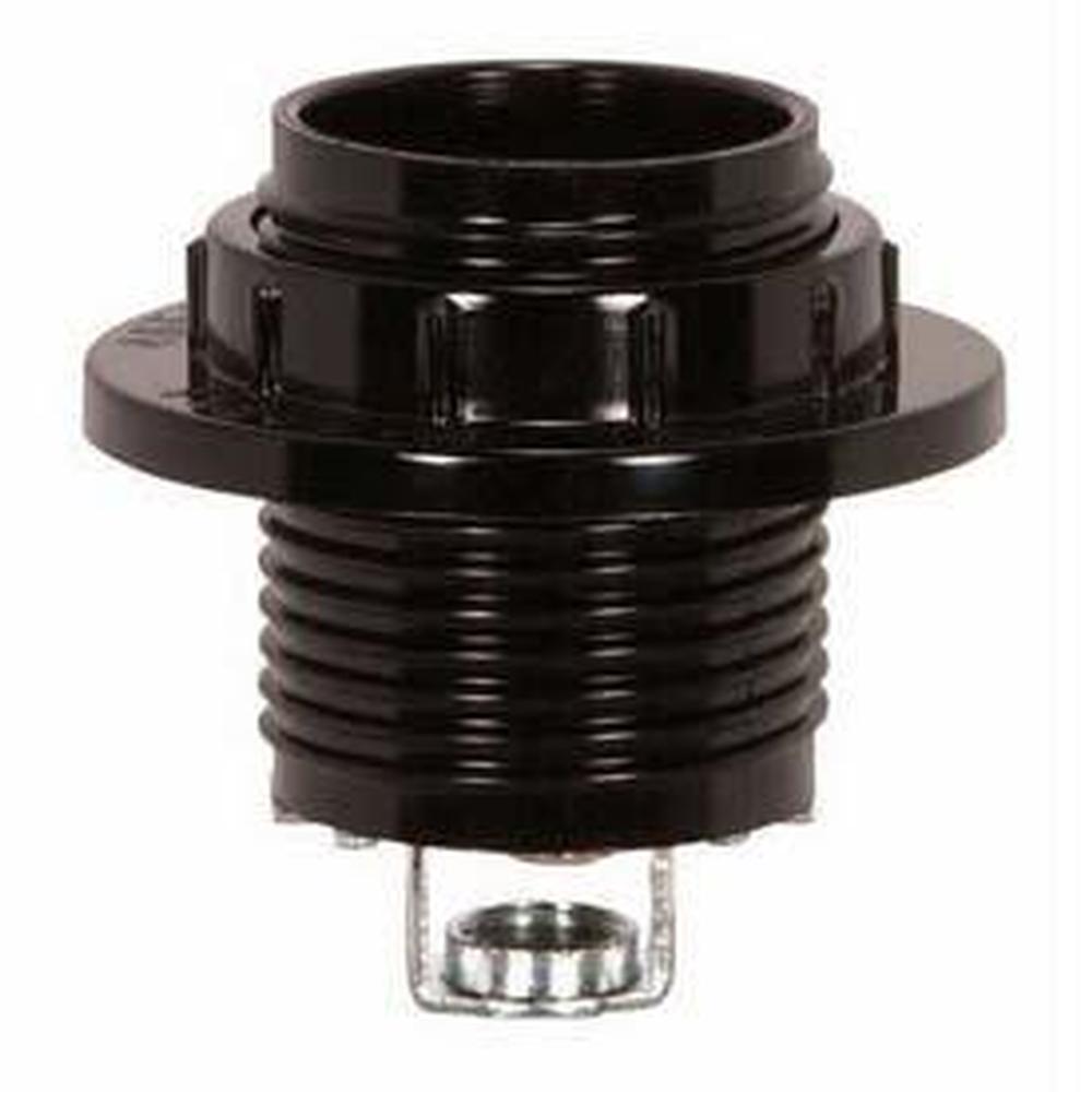 Satco Black Phenolic Medium Base Threaded