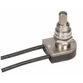 Satco Nickel Finish Push Switch 5/8'' Shank