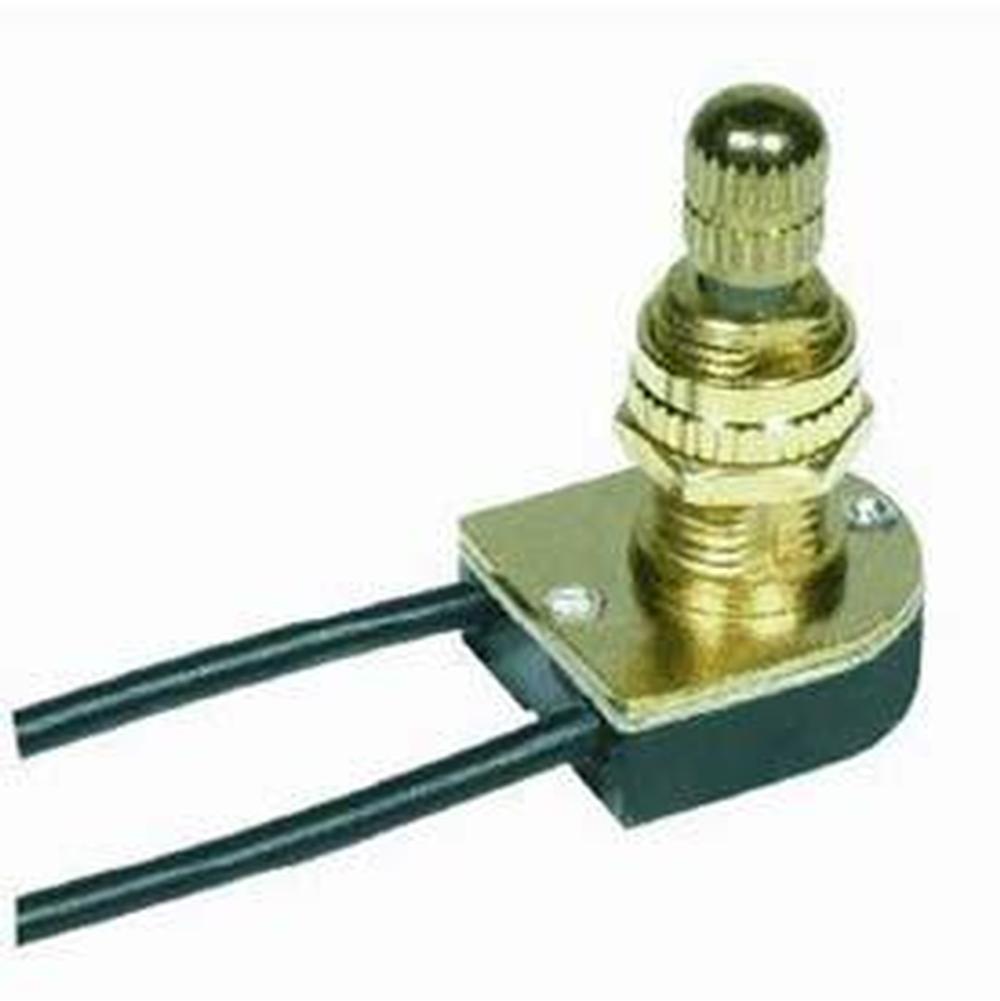 Satco Brass Finish Rotary On/off Switch 5/8'' S