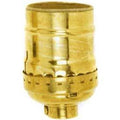 Satco Polished Solid Brass Keyless Socket With Ss 1/8
