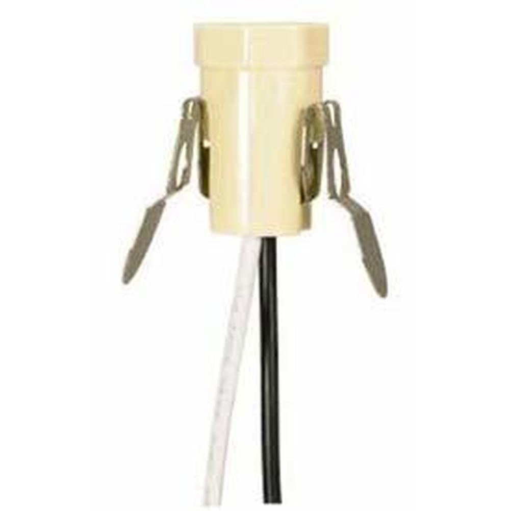 Satco Ivory Candelabra Socket V30 Spring Clip