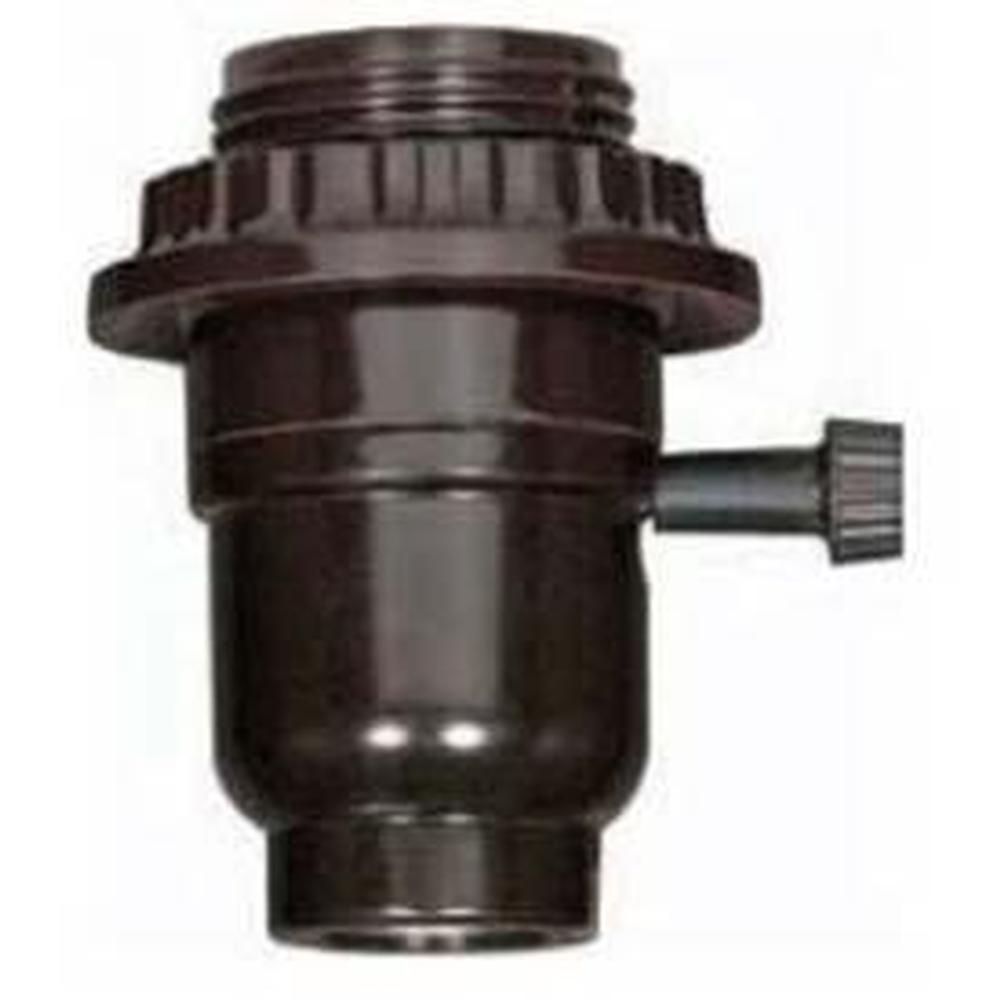Satco Phenolic 3 Way Turn Knob Socket Metal Bushing Full Uno