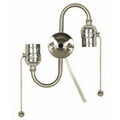 Satco Satin Nickel S Cluster With Pull Chain