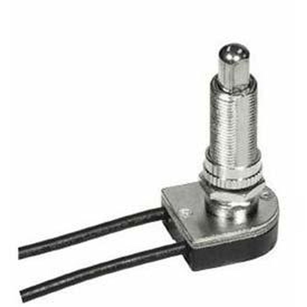 Satco Nickel Finish On/off Push Switch 1-1/8''
