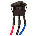 Satco Round Rocker Switch Black