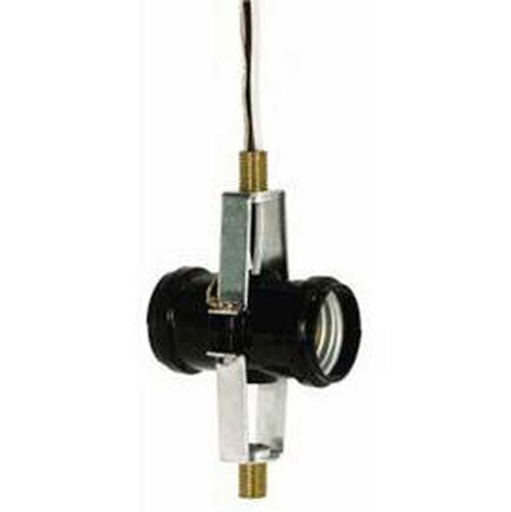 Satco Twin Phenolic Socket 12'' Leads With Ground