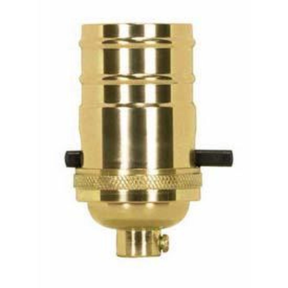 Satco Polished Cast Brass Push Thru Socket