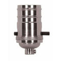 Satco Polished Nickel Cast Brass Push Thru Socket