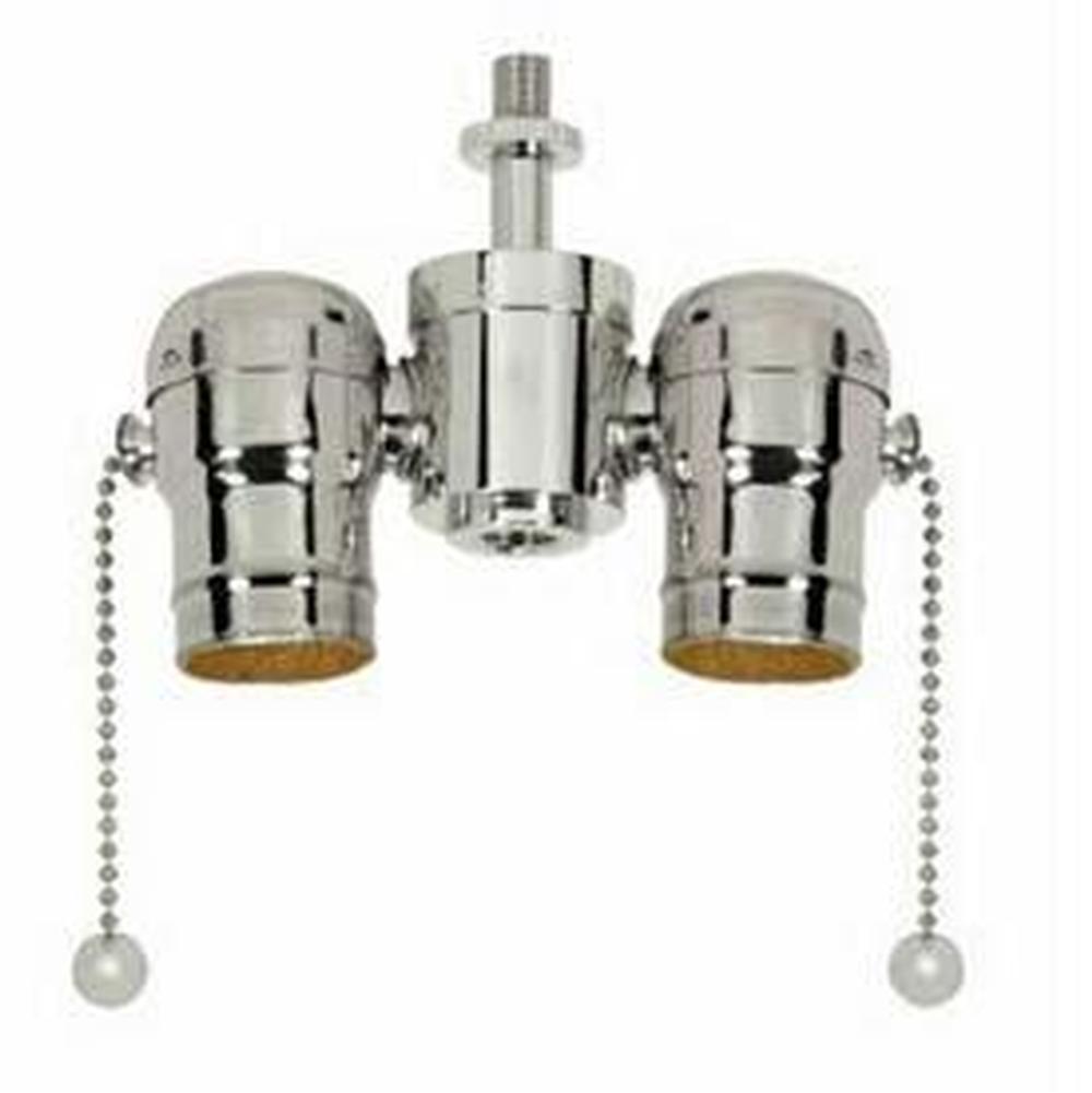 Satco Polished Nickel 2 Light Cluster With 2 Pc Socket
