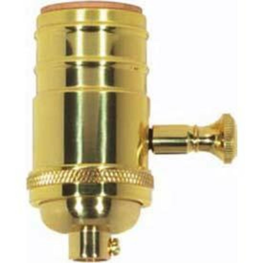 Satco Polished Nickel 200 W Turn Knob Socket Dimmer