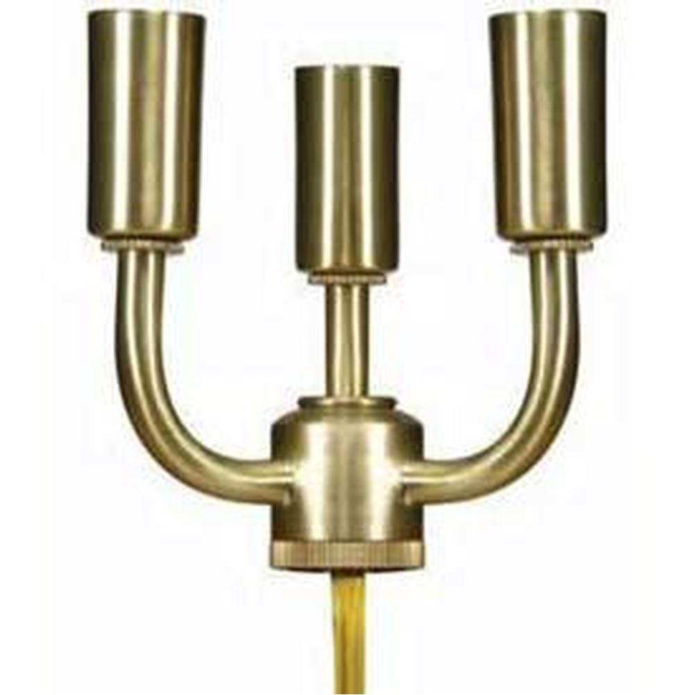 Satco 3 Light Solid Brass Candelabra