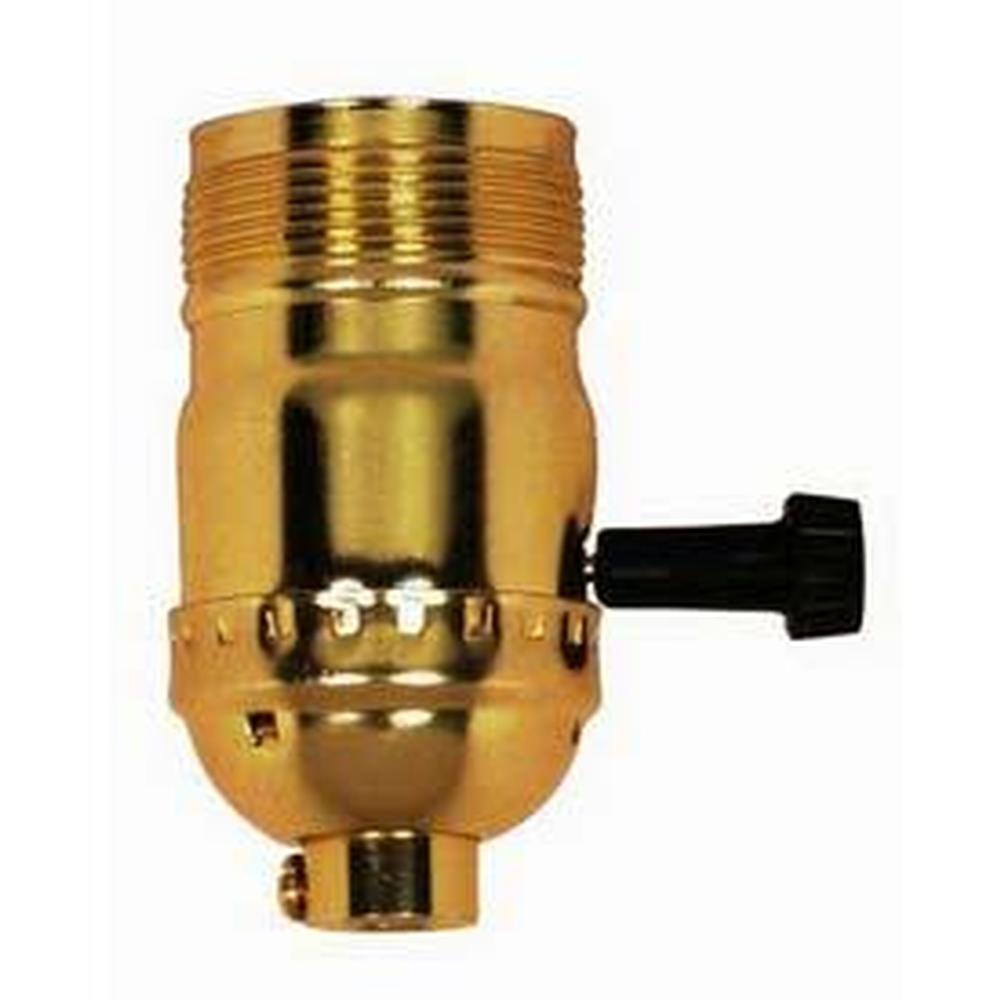 Satco Dark Antique 3 Way Turn Knob Socket 1/8 Ip