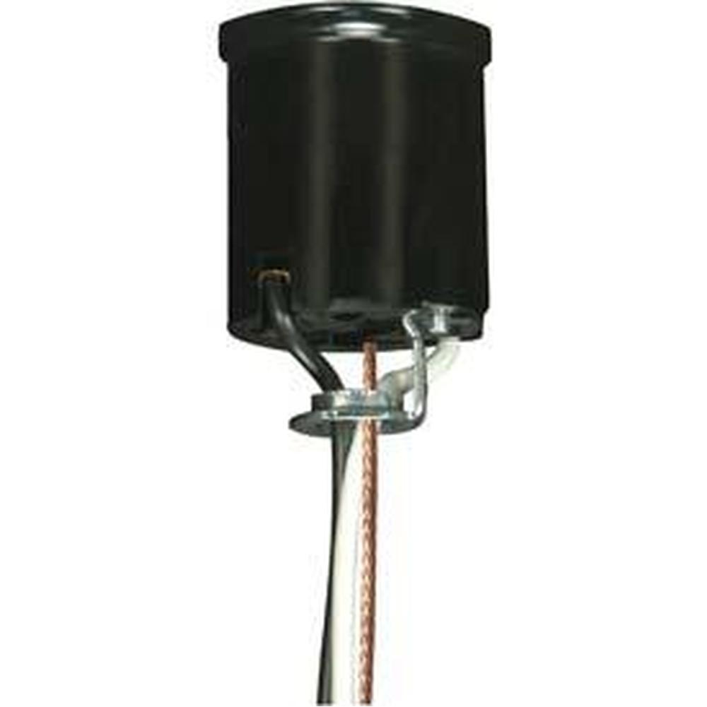 Satco Medium Base Phenolic Socket With Rim And
