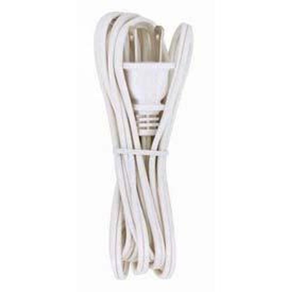 Satco 15 Ft White Cord Set Spt-1