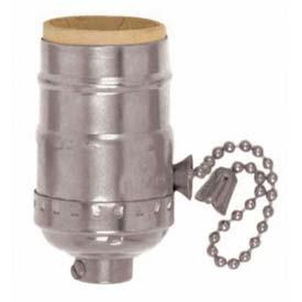 Satco Solid Brass Polished Nickel Pull Chain Socket With Ss