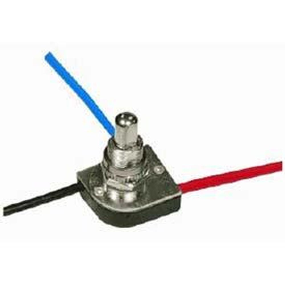 Satco 3 Way Push Switch Nickel Finish