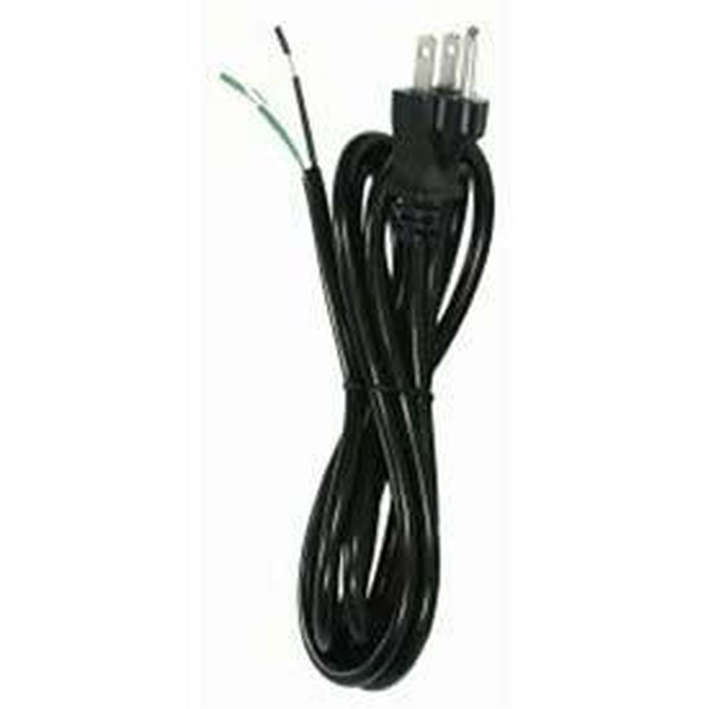 Satco 8 Ft Black 18/3 Svt Cord Set With P