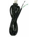 Satco 8 Ft Black Cord Set 18/3 Sjt