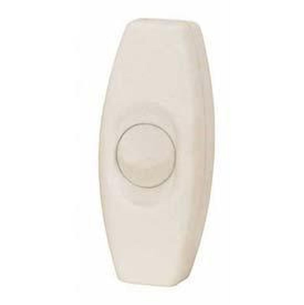Satco White Rocker Feed Thru Switch For