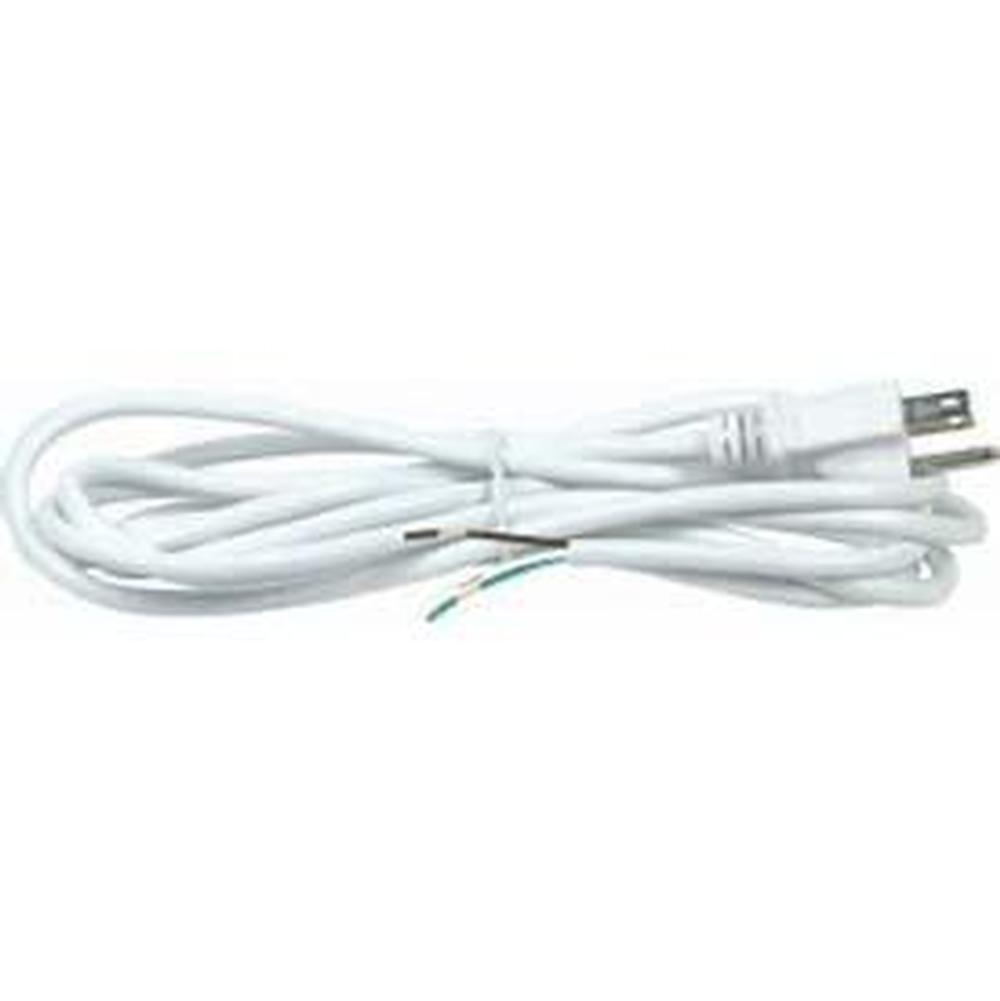 Satco 8 Ft White 18/3 Svt 105 With Plug