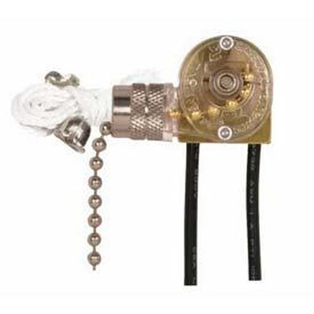 Satco Nickel Finish Pull Chain Can Switch