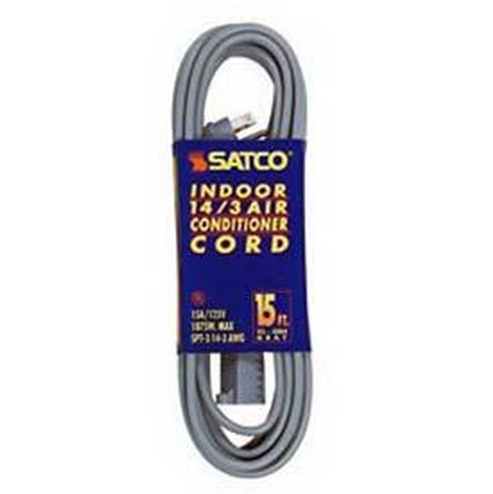 Satco 15 Ft 14-3 Spt-3 Gray Air Cond