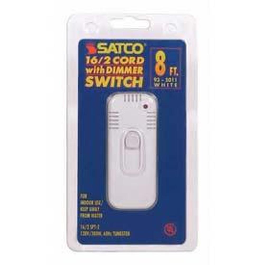 Satco 8 Ft White 16/2 Spt-2 White Slide