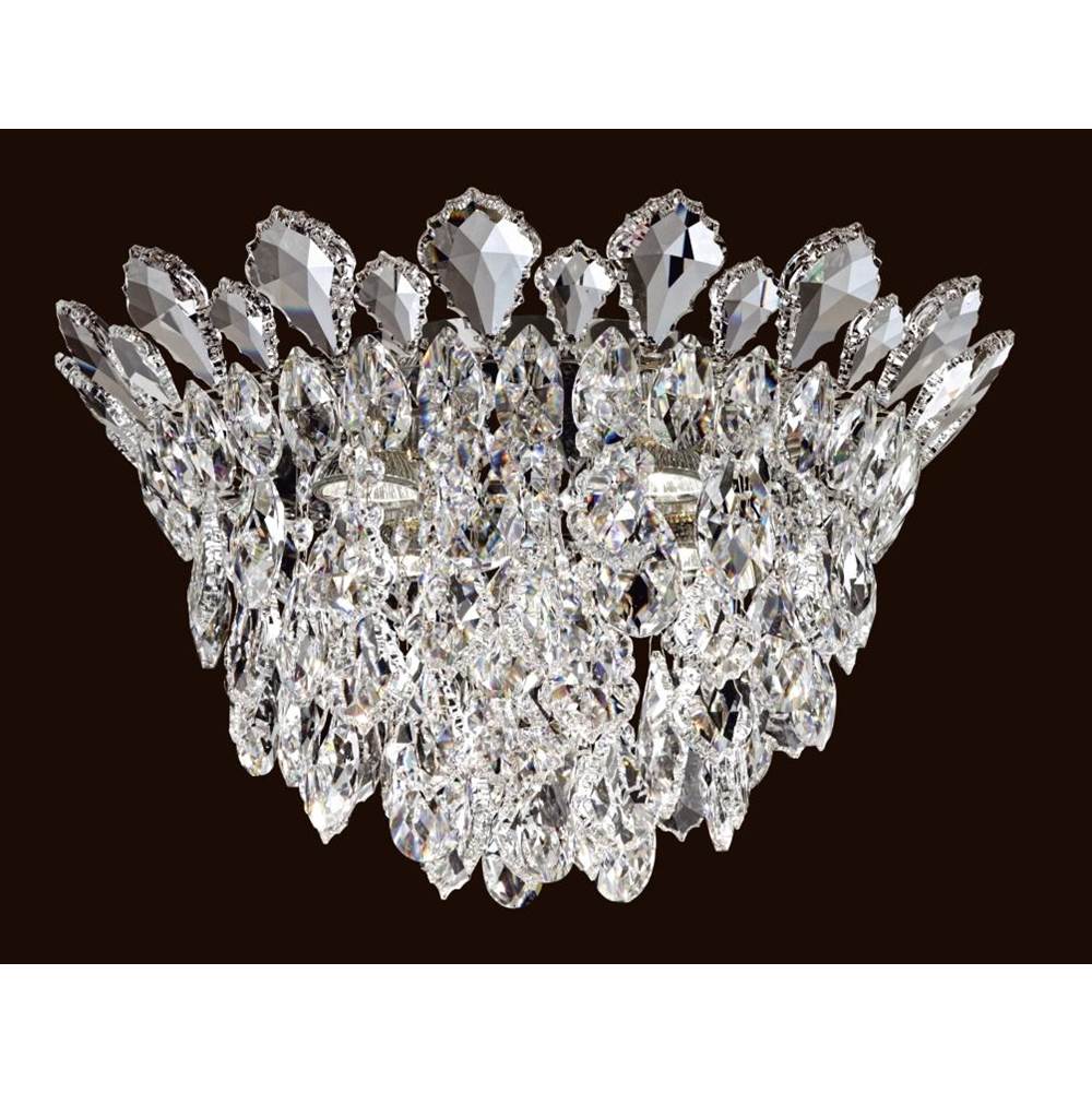 Schonbek Signature TR1201N-401H Stainless Steel Trilliane Strands 4 Light 110v Close To Ceiling In Stainless Steel With Clear Heritage Crystal Image 1