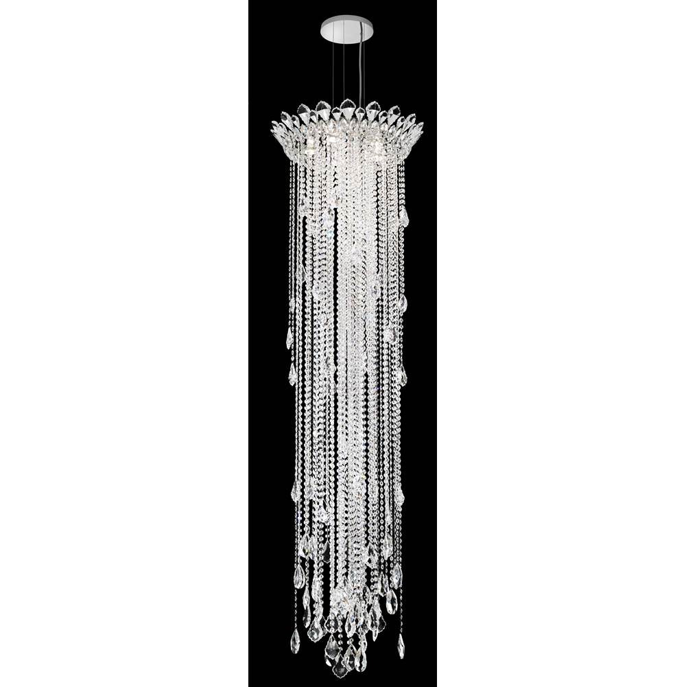 Schonbek Signature TR1813N-401H Stainless Steel Trilliane Strands 5 Light 110v Pendant In Stainless Steel With Clear Heritage Crystal Image 1