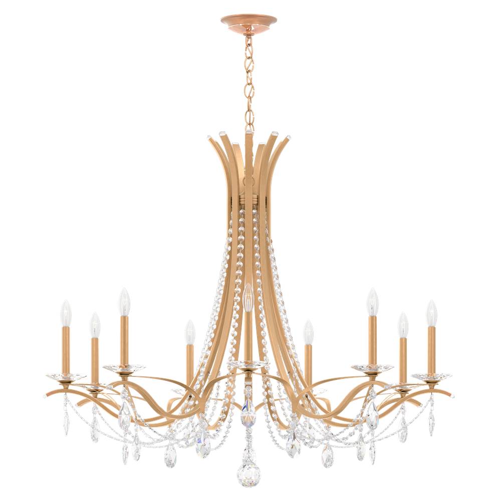 Schonbek Signature VA8339N-26H French Gold Vesca 9 Light 110v Chandelier In French Gold With Clear Heritage Crystal Image 1