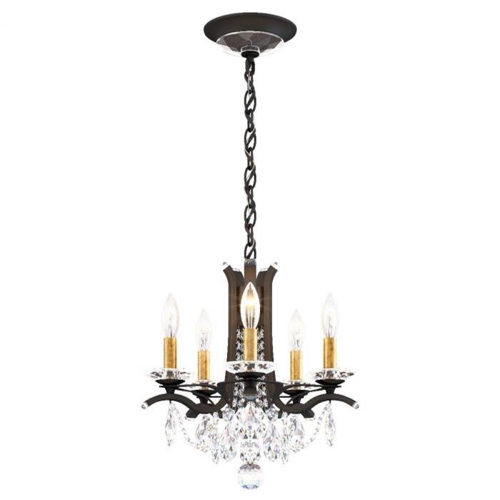 Schonbek Signature Vesca 5 Light 110v Chandelier In White With Clear Heritage Crystal