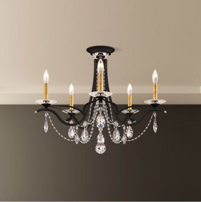 Schonbek Signature VA8312N-51H Black Vesca 5lt W/-22 Candle- Slips Ctc Image 1