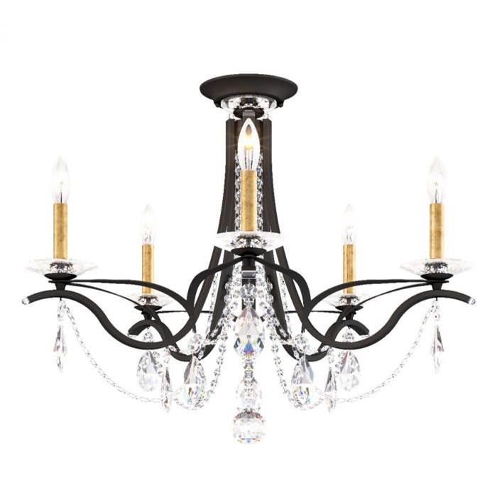 Schonbek Signature Vesca 5 Light 110v Close To Ceiling In White With Clear Heritage Crystal