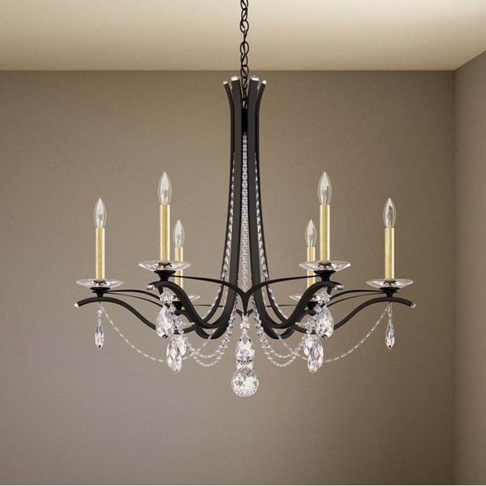 Schonbek Signature VA8336N-51H Black Vesca 6lt W/-22 Candle- Slips Image 1