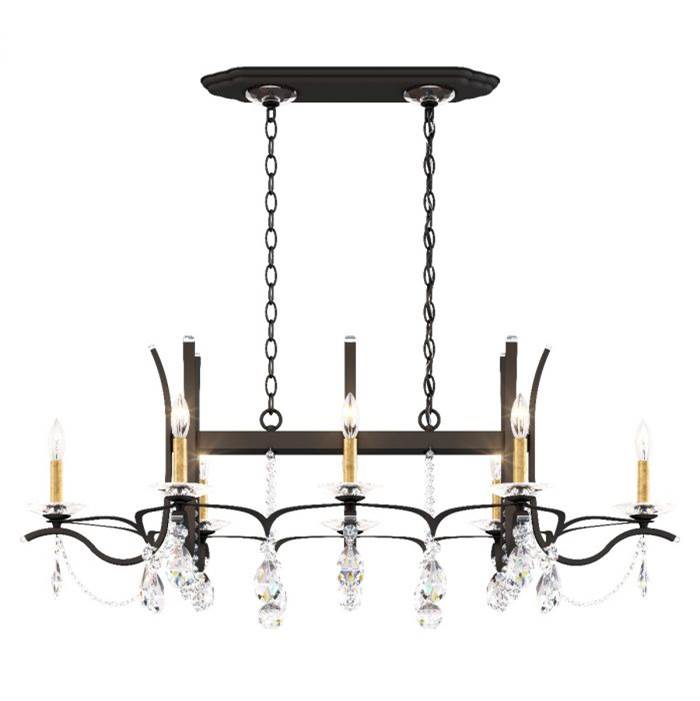 Schonbek Signature Vesca 8 Light 110v Chandelier In White With Clear Heritage Crystal