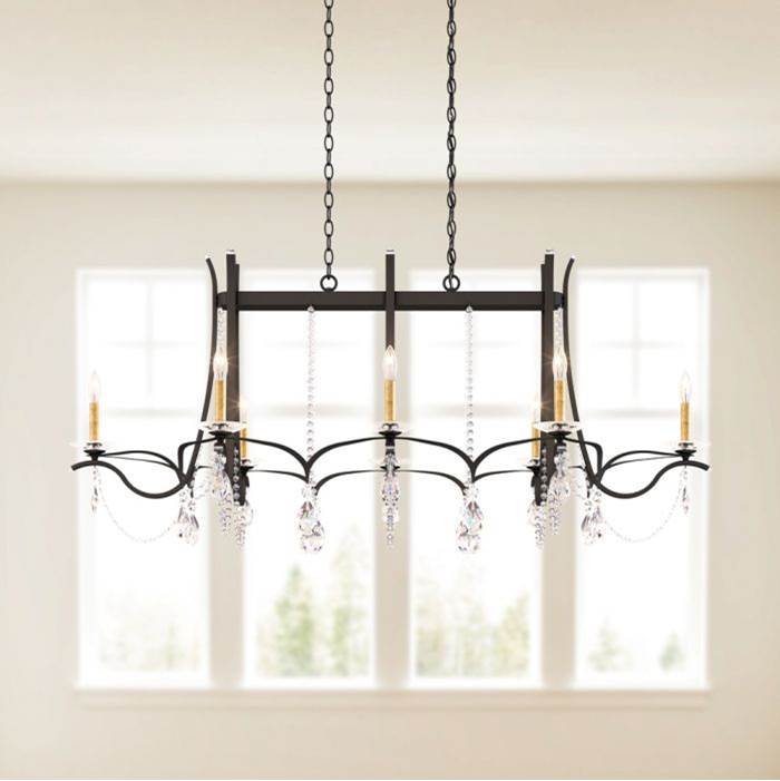 Schonbek Signature VA8436N-51H Black Vesca 8lt W/-22 Candle- Slips Image 1