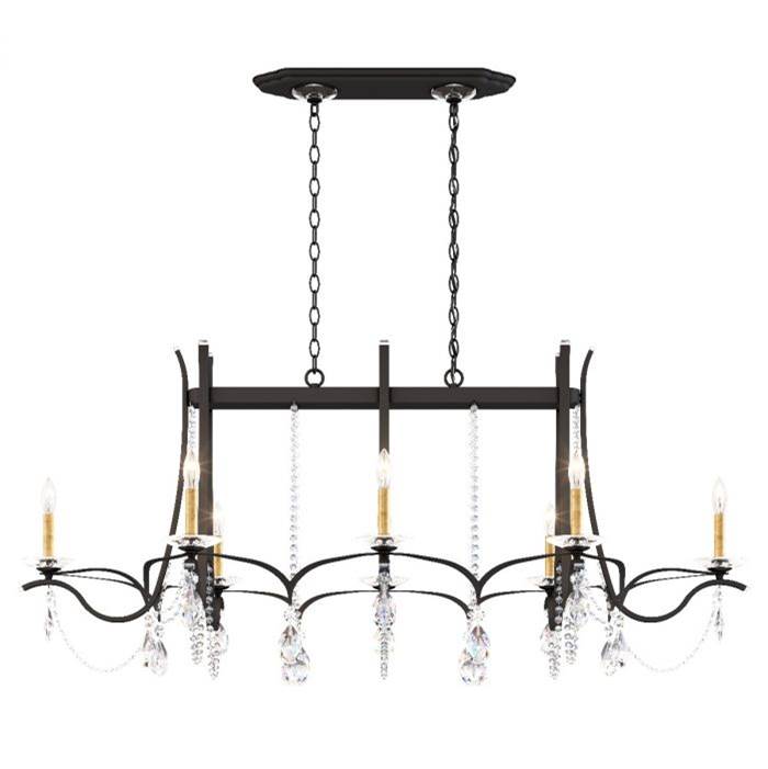 Schonbek Signature Vesca 8 Light 110v Chandelier In White With Clear Heritage Crystal