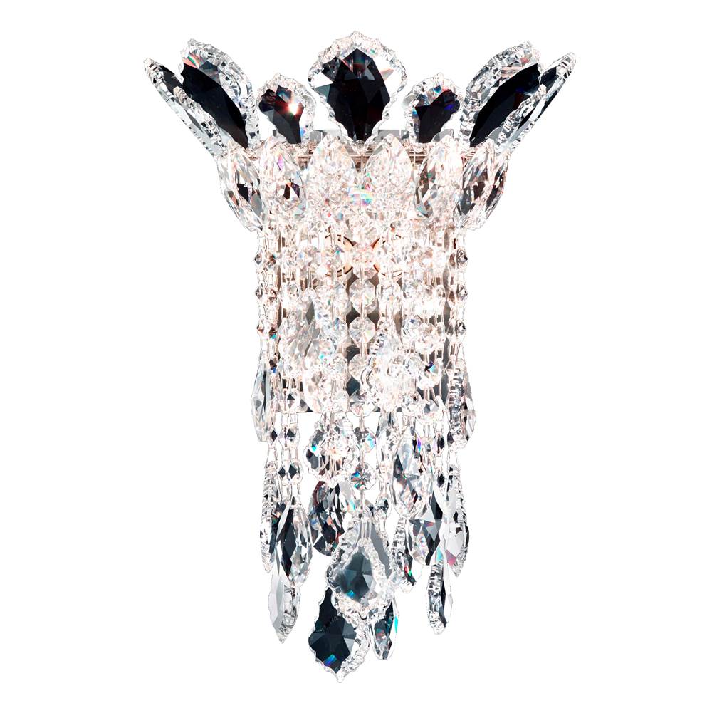 Schonbek Signature Trilliane Strands Trilliane Strands 2 Light 110v Wall Sconce In Stainless Steel With Clear Heritage Crystal