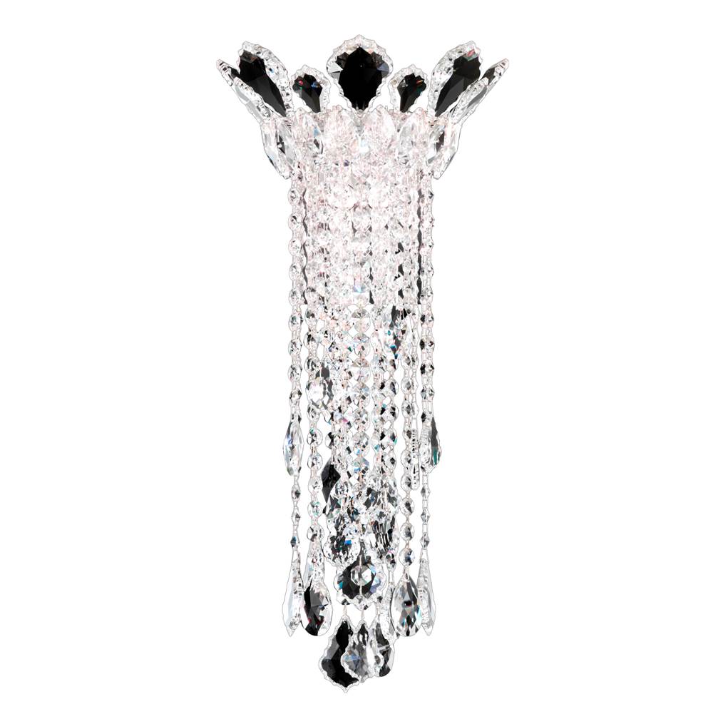 Schonbek Signature Trilliane Strands Trilliane Strands 2 Light 110v Wall Sconce In Stainless Steel With Clear Heritage Crystal