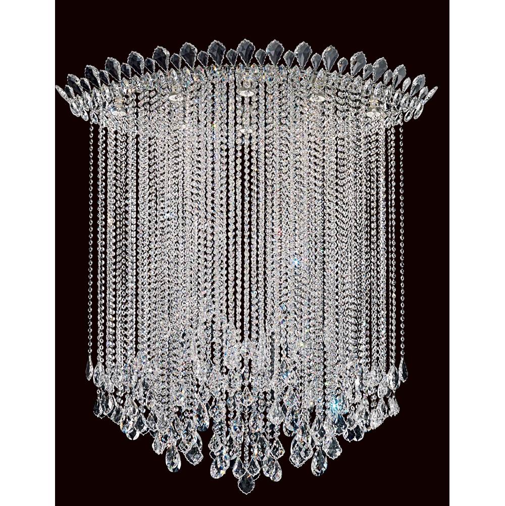 Schonbek Signature Trilliane Strands Trilliane Strands 8 Light 120v Flush Mount In Polished Stainless Steel With Clear Radiance Crystal