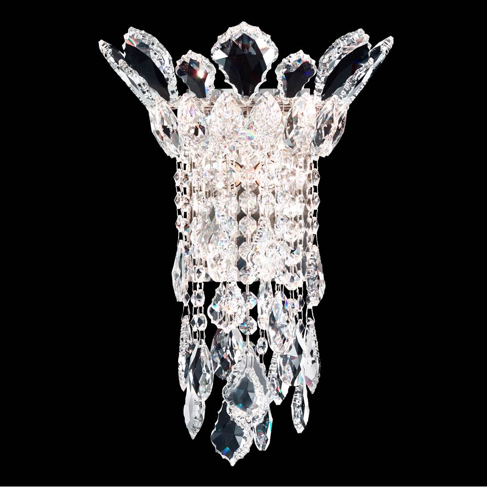 Schonbek Signature Trilliane Strands Trilliane Strands 2 Light 120v Wall Sconce In Polished Stainless Steel With Clear Radiance Crystal