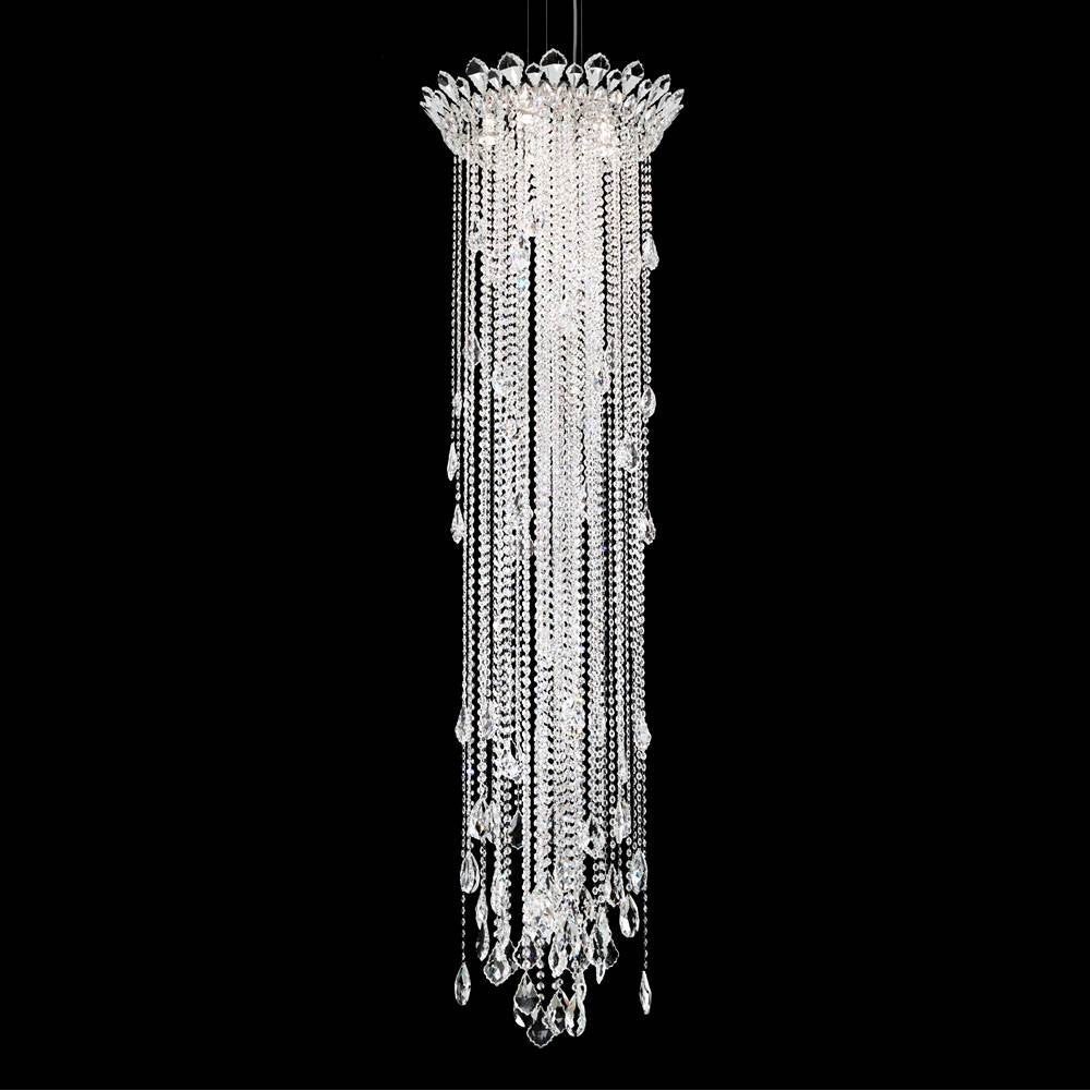 Schonbek Signature Trilliane Strands Trilliane Strands 5 Light 120v Pendant In Polished Stainless Steel With Clear Radiance Crystal