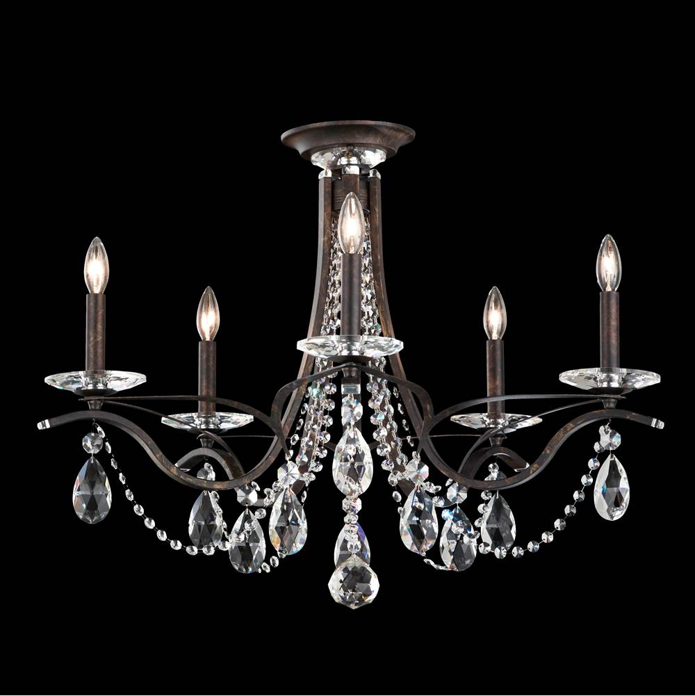 Schonbek Signature VA8312N-76H Heirloom Bronze Vesca 5 Light 110v Close To Ceiling In Heirloom Bronze With Clear Heritage Crystal Image 1