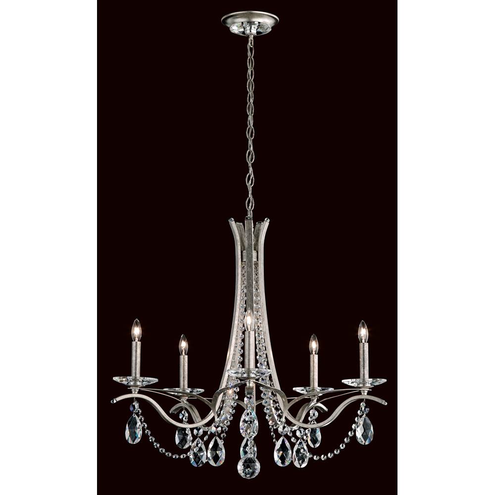 Schonbek Signature Vesca 5 Light 120v Chandelier In White With Clear Radiance Crystal