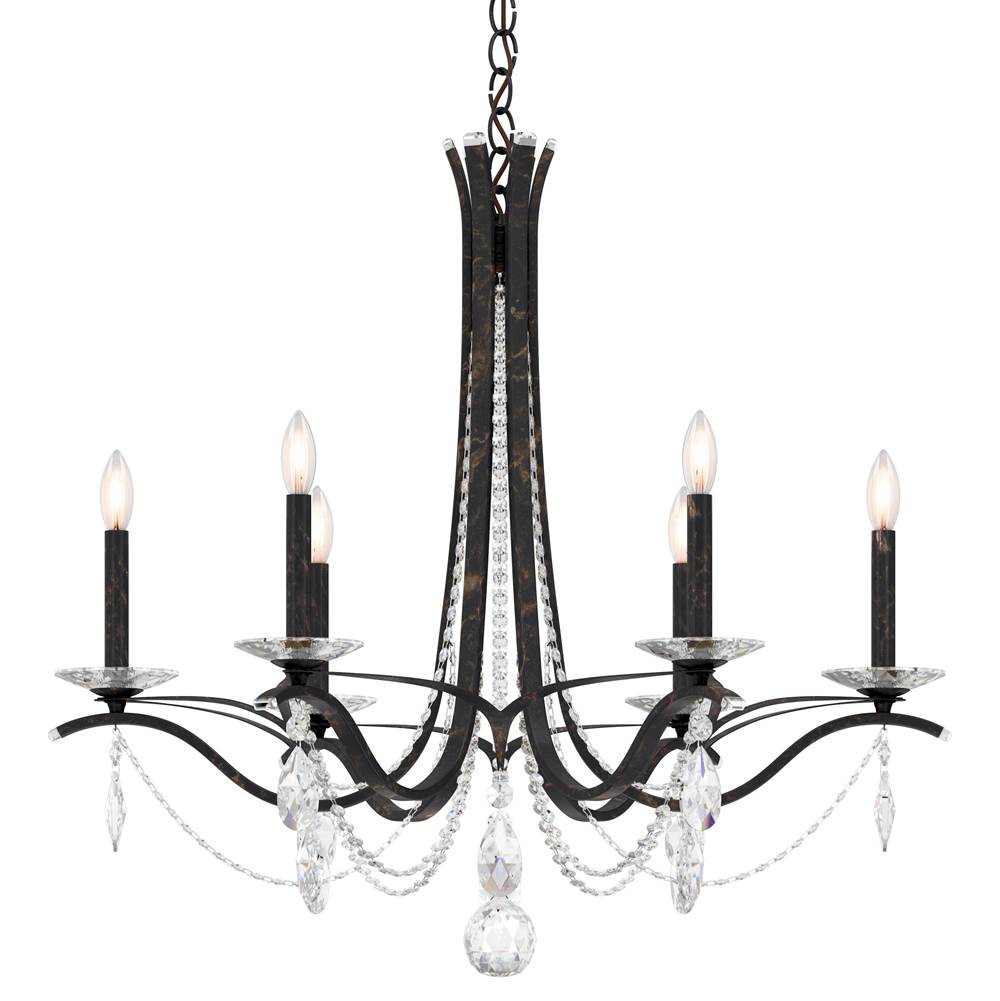 Schonbek Signature VA8336N-76H Heirloom Bronze Vesca 6 Light 110v Chandelier In Heirloom Bronze With Clear Heritage Crystal Image 1