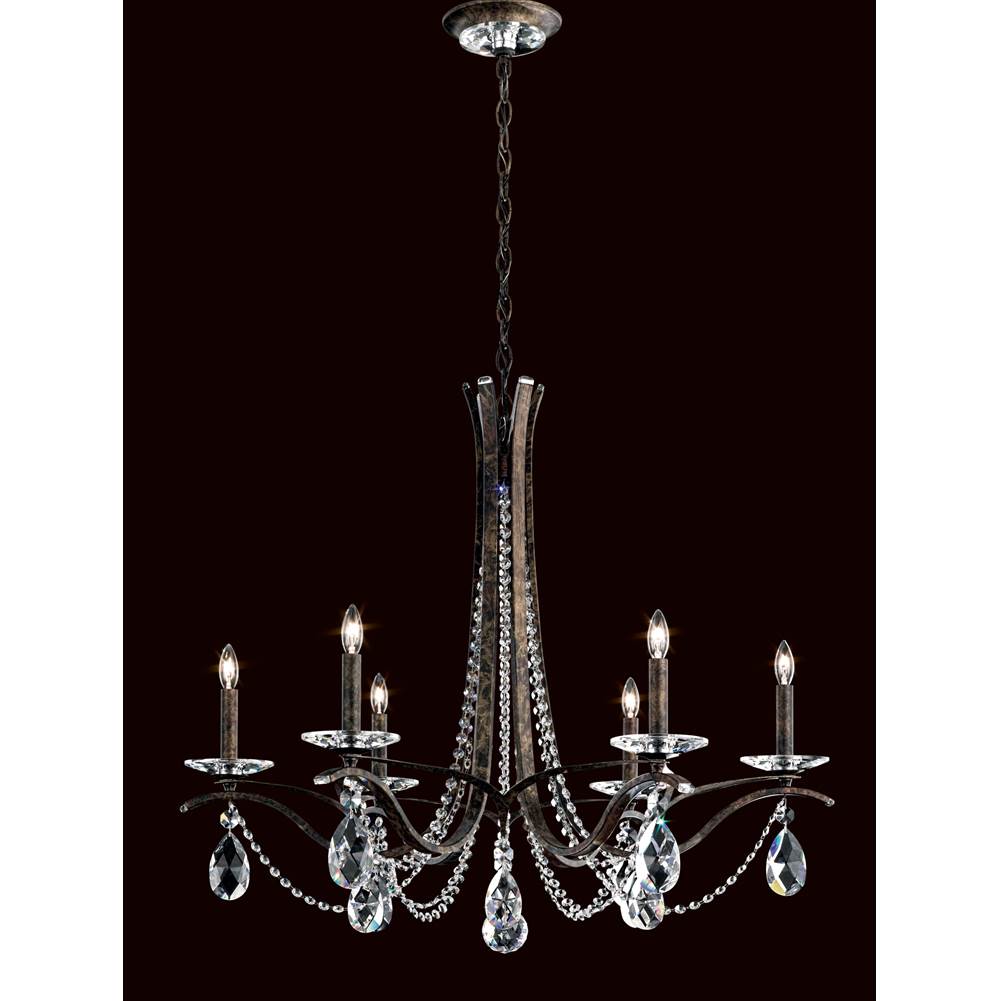 Schonbek Signature Vesca 6 Light 120v Chandelier In White With Clear Radiance Crystal